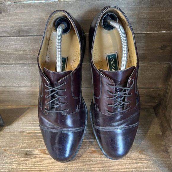Mens Cole Haan Caldwell Cap Toe Burgundy‎ Leather Dress Shoes Size 10 D GUC main image 5